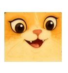 ニャンニャンの顔のクローズアップ（個別スタンプ：31）