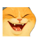 ニャンニャンの顔のクローズアップ（個別スタンプ：35）