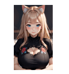 優雅な猫耳の女の子の写真（個別スタンプ：20）