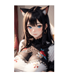優雅な猫耳の女の子の写真（個別スタンプ：39）