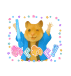 推し活ハムさん(青色、水色担)（個別スタンプ：2）