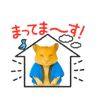 推し活ハムさん(青色、水色担)（個別スタンプ：10）