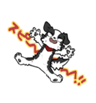 モノクロわんちゃんず（個別スタンプ：5）