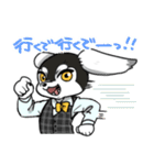 モノクロわんちゃんず（個別スタンプ：14）