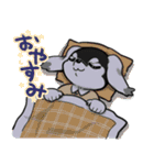 モノクロわんちゃんず（個別スタンプ：15）