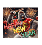 ゴリラ×ベースボール（野球）！第十一弾（個別スタンプ：1）