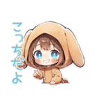 元気な犬耳パーカーの女の子★公園編（個別スタンプ：16）