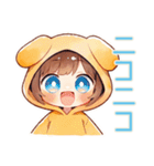 元気な犬耳パーカーの女の子★公園編（個別スタンプ：34）