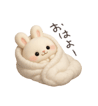 本能のまま甘えるうさぎ冬（個別スタンプ：1）
