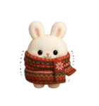 本能のまま甘えるうさぎ冬（個別スタンプ：5）