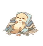 ネガティブで怠惰なカワウソ[だるいんです]（個別スタンプ：5）