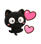 敬語【飛び出す】クロネコすたんぷ☆3D（個別スタンプ：8）