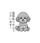 敬語版♡子育て中に使いやすいトイプードル（個別スタンプ：4）