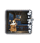 三毛猫の冬のあいさつ（個別スタンプ：16）