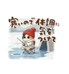 三毛猫の冬のあいさつ（個別スタンプ：35）