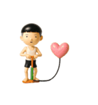 動く！面白いキャラクター（個別スタンプ：3）