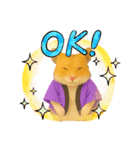 推し活ハムさん(紫担パープル担)（個別スタンプ：2）