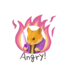 推し活ハムさん(紫担パープル担)（個別スタンプ：5）