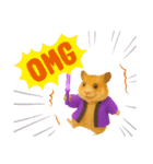 推し活ハムさん(紫担パープル担)（個別スタンプ：10）