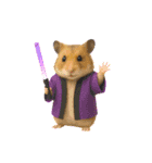 推し活ハムさん(紫担パープル担)（個別スタンプ：12）