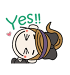 おちゃめの毎日使える楽しい会話,挨拶,返事（個別スタンプ：1）