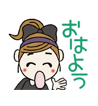 おちゃめの毎日使える楽しい会話,挨拶,返事（個別スタンプ：9）