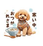 冬のトイプードル（個別スタンプ：14）