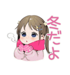 女児の冬♡平成レトロ（個別スタンプ：1）