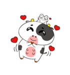 カエルウシのいろんな気分の顔（個別スタンプ：1）