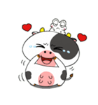 カエルウシのいろんな気分の顔（個別スタンプ：4）