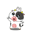 カエルウシのいろんな気分の顔（個別スタンプ：14）