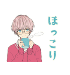 ゆめかわ男子の冬スタンプ（個別スタンプ：9）