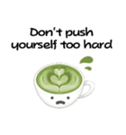 抹茶ちゃん 抹茶ラテ 英語 コーヒー（個別スタンプ：24）