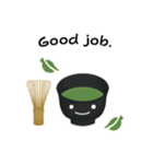 抹茶ちゃん 抹茶ラテ 英語 コーヒー（個別スタンプ：27）