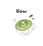 抹茶ちゃん 抹茶ラテ 英語 コーヒー（個別スタンプ：28）