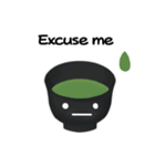 抹茶ちゃん 抹茶ラテ 英語 コーヒー（個別スタンプ：34）