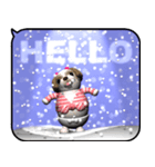 雪とシーズー2（ポップアップ）（個別スタンプ：1）