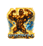 BLACKボディビルダー【パワーモード】（個別スタンプ：3）