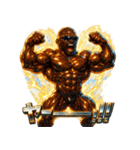 BLACKボディビルダー【パワーモード】（個別スタンプ：20）