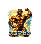 BLACKボディビルダー【パワーモード】（個別スタンプ：40）