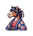 クールな馬のスタンプ(侍)（個別スタンプ：2）