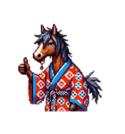 クールな馬のスタンプ(侍)（個別スタンプ：6）