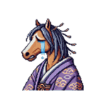 クールな馬のスタンプ(侍)（個別スタンプ：7）