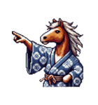 クールな馬のスタンプ(侍)（個別スタンプ：8）