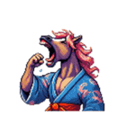 クールな馬のスタンプ(侍)（個別スタンプ：9）