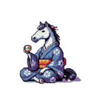 クールな馬のスタンプ(侍)（個別スタンプ：10）