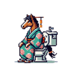 クールな馬のスタンプ(侍)（個別スタンプ：11）