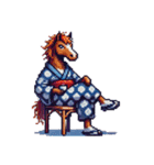 クールな馬のスタンプ(侍)（個別スタンプ：12）