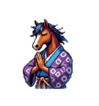 クールな馬のスタンプ(侍)（個別スタンプ：15）