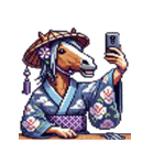 クールな馬のスタンプ(侍)（個別スタンプ：19）